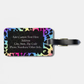 ネオンレインボーヒョウ柄プリント ラゲッジタグ (裏面横)