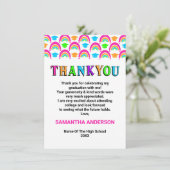 ネオンレインボー卒業サンキューカード サンキューカード (スタンド正面)