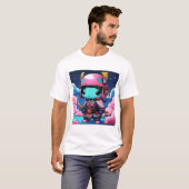 ネオンレジェンズ:チビ(小さくかわいく書いた感じ)忍者神コイ鎧 Tシャツ (正面フル)