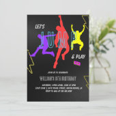 ネオンレッズジャンプ子供の誕生日パーティー 招待状 (スタンド正面)