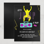 ネオンレッズジャンプ子供の誕生日パーティー 招待状 (正面/裏面)