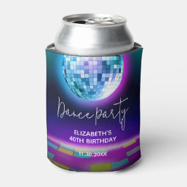 ネオンレトロダンスディスコ誕生日パーティーウェルカム 缶クーラー
