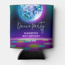 ネオンレトロダンスディスコ誕生日パーティーウェルカム 缶クーラー