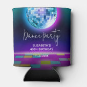 ネオンレトロダンスディスコ誕生日パーティーウェルカム 缶クーラー (裏面)