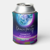 ネオンレトロダンスディスコ誕生日パーティーウェルカム 缶クーラー (缶裏面)