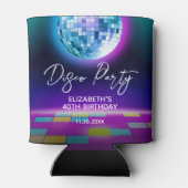ネオンレトロディスコパーティーダンスナイト誕生日 缶クーラー (裏面)