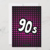 ネオンレトロバック90の誕生日プールパーティー 招待状 (裏面)