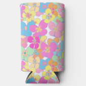 ネオンレトロフローラピンクカラフル スリム缶クーラー (正面)