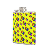 ネオンレファンキーインボーブロックパターン フラスク (左)