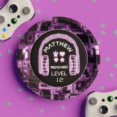 ネオンレベルアップゲームキッドボーイゲーマーバースデーパーティー ペーパープレート