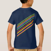 ネオンレーザーカラフルラベルチームの制服を点灯 Tシャツ (裏面)