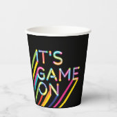 ネオンレーザーカラフルラベル誕生日 紙コップ (正面)