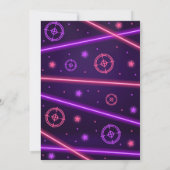 ネオンレーザーラベル紫 招待状 (裏面)