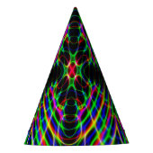 ネオンレーザー光線のサイケデリックな抽象芸術 パーティーハット (正面)