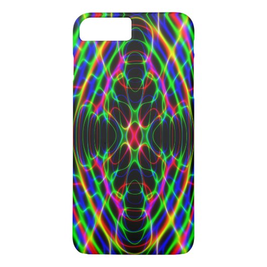 ネオンレーザー光線のサイケデリックな抽象芸術 Case-Mate iPhoneケース (裏面)