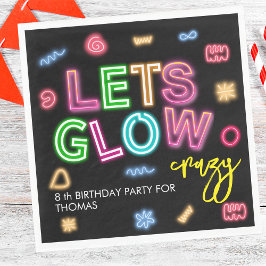 ネオンレーザー熱狂するパーティー スタンダードランチョンナプキン