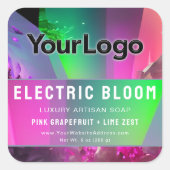 ネオンレーベ手作インスパイアりEtsy製品ラベル スクエアシール (正面)