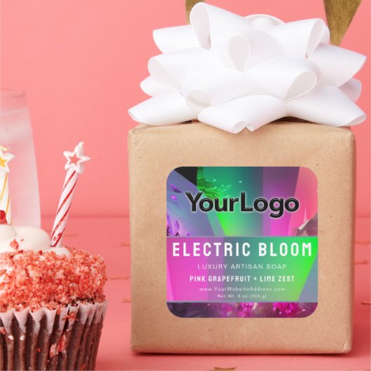 ネオンレーベ手作インスパイアりEtsy製品ラベル スクエアシール (パーティー)