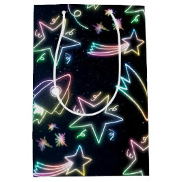 ネオンロケット星 ミディアムペーパーバッグ