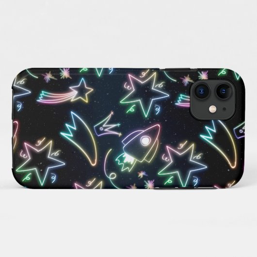 ネオンロケット星 Case-Mate iPhoneケース (裏面(横))