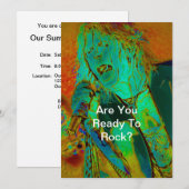 ネオンロック歌手 招待状 (正面/裏面)