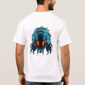 ネオンロボットムカデ顔 Tシャツ (裏面)