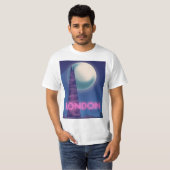 ネオンロンドン旅行ポスター Tシャツ (正面フル)