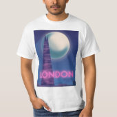 ネオンロンドン旅行ポスター Tシャツ (正面)