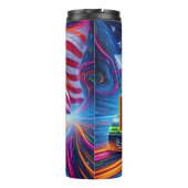 ネオンロードの未来的トラック タンブラー (裏面)