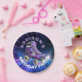 ネオンローラスケートで滑るパーティー紙プレート ペーパープレート (パーティー)