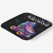 ネオンローラスケートバースデーパーティーカスタム ペーパープレート (傾斜あり)