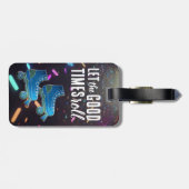 ネオンローラースケートディスコダンスパーティービベス ラゲッジタグ (裏面横)