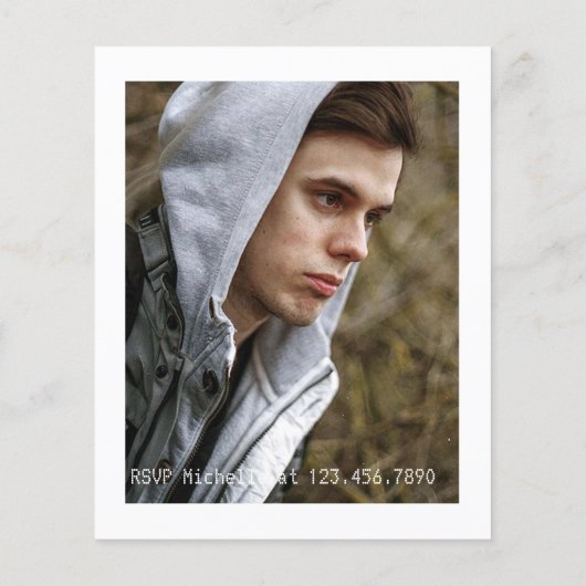 ネオンワイルドウエストカウボーイをテーマにした卒業パーティー チラシ (裏面)