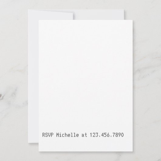 ネオンワイルドウエストカウボーイをテーマにした卒業パーティー 招待状 (裏面)