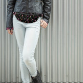 ネオンワイルドフラワーオンブラック ファニーパック