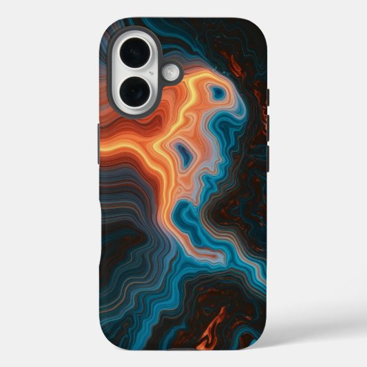 ネオンヴォルテックス抽象画 Case-Mate iPhoneケース (裏面)