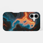 ネオンヴォルテックス抽象画 iPhone 16ケース (裏面横)