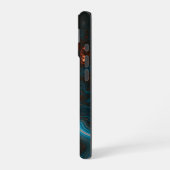 ネオンヴォルテックス抽象画 iPhone 16ケース (左側面)