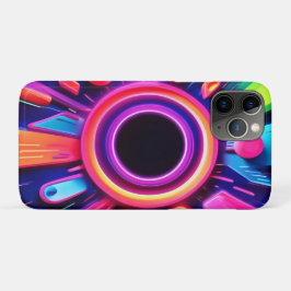 ネオンヴォルテックス抽象空間アート iPhone 11 PROケース