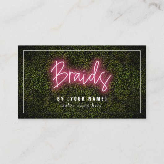 ネオン三つ編み名刺 名刺 (正面)