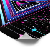 ネオン三角形抽象芸術 ポスター (角)