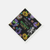 ネオン不気味エイジハロウィーン誕生日 スタンダードカクテルナプキン (角)