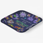 ネオン不気味エイジハロウィーン誕生日 ペーパープレート (傾斜あり)