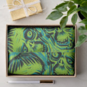 ネオン不気味グリーンゾンビハロウィーン 薄葉紙 (ギフト)