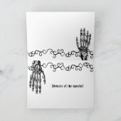 ネオン不気味グリーンハロウィーンゾンビハンド カード (内部)