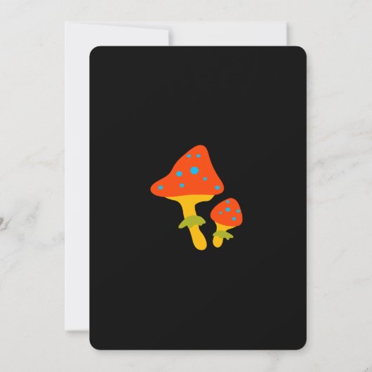 ネオン不気味ワンファースト誕生日招待状 招待状 (裏面)