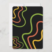 ネオン不気味ワンファースト誕生日招待状 招待状 (裏面)