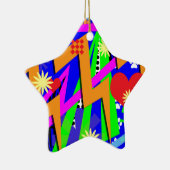 ネオン九十年代パターン セラミックオーナメント (右)