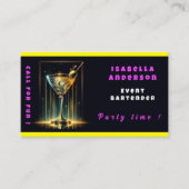 ネオン人気があるパーティー時間パーソナライズされたプロフェッショナル 名刺 (正面)