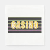 ネオン付きカジノサイン水玉模様レター スタンダードランチョンナプキン (正面)